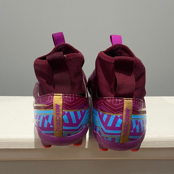 Nike Zoom Mercurial Cleats in Maroon and Gold Unisex Size 5 Soccer Cleats - Picture 3 of 14
